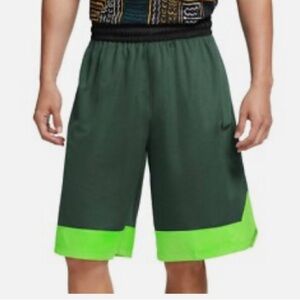 Nike Men's Dry Icon Basketball Shorts Green Medium